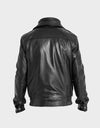 David Men's All Leather Fall Jacket | Black